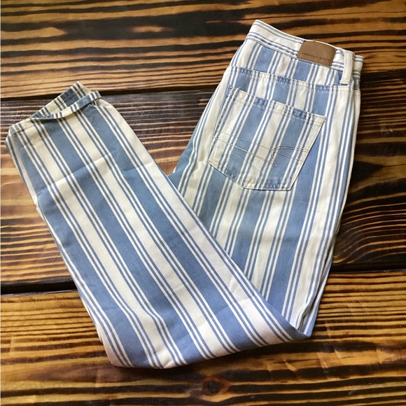 American Eagle Outfitters Blue and White Striped Size 2 - Picture 2 of 6